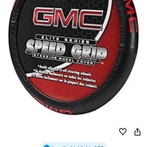 GMC Elite Series Speed Grip Steering Wheel Cover - Red and Black
